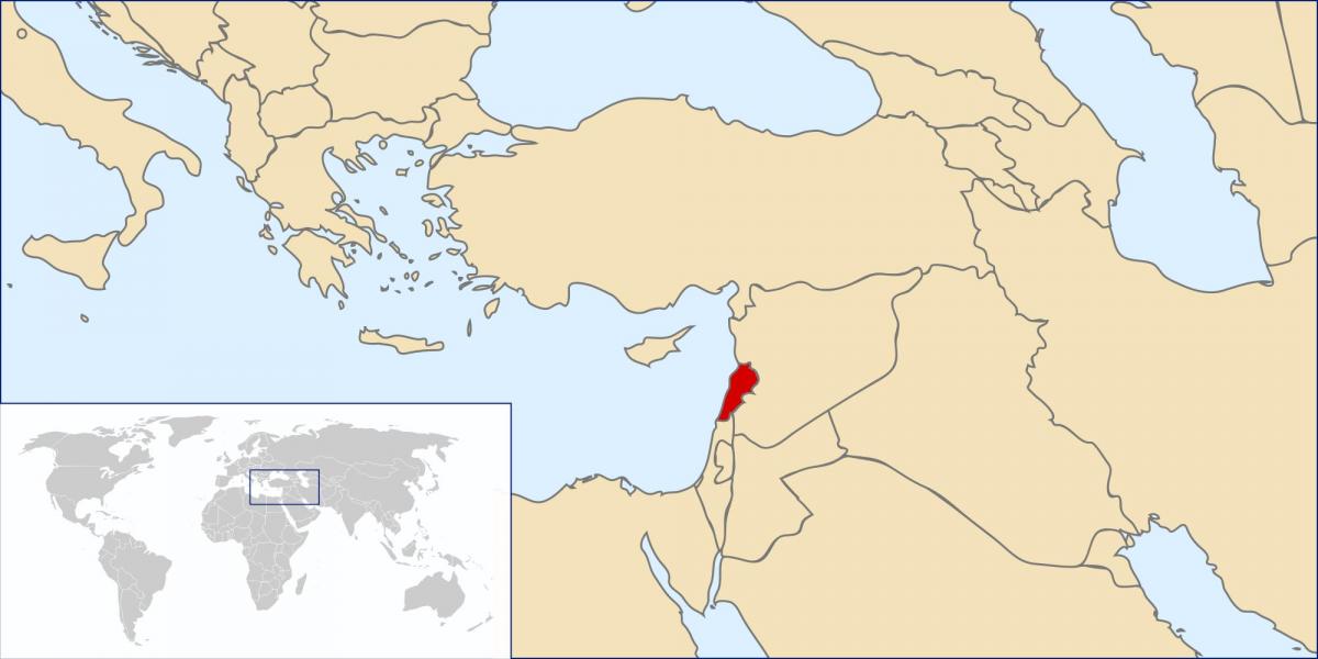 harta e Libanit botë 