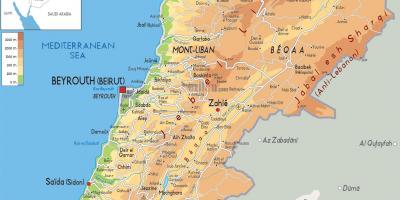 Harta e Libanit fizike