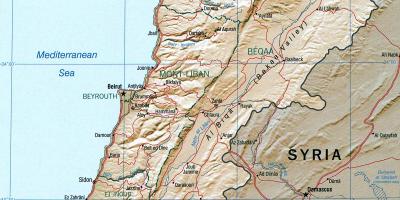 Harta e Libanit gjeografi