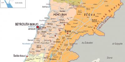 Liban hartë të detajuar